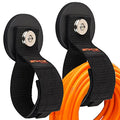 MUTUACTOR Magnetic Hooks,2packs Super Strong Magnets Hooks Heavy Duty for Hanging,Anti-Slip Rubber Coated Magnets Large Capability Cable for Garden Hoses Ropes Cordless Drills and RVs (Dia3.46'') - style: 3.46in Magnet-Strape 2PCS