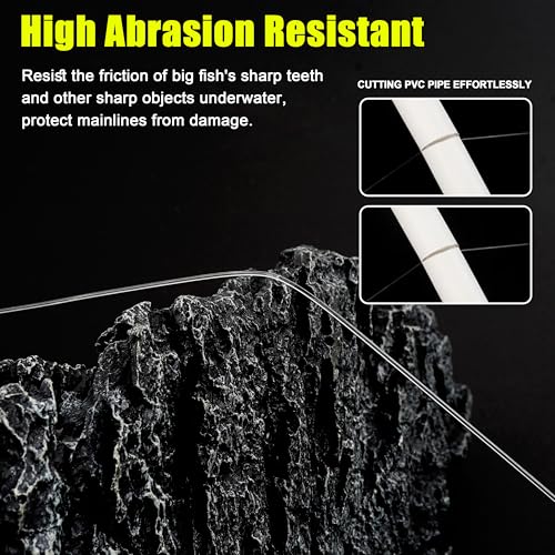 Fluorocarbon Fishing Leader, 12/24pcs Fluorocarbon Leader Line with Swivels Snap Invisible Fishing Wire Leader Connect Tackle Lures Bait Hooks for Saltwater Freshwater - size: 50lb, style: 24pcs