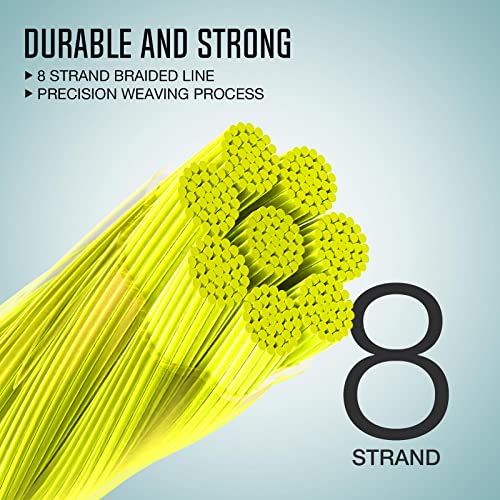 Piscifun Fly Line Backing, Braided Fly Backing Line - color: Fluorescent Yellow/Black, size: 20lb/100yd