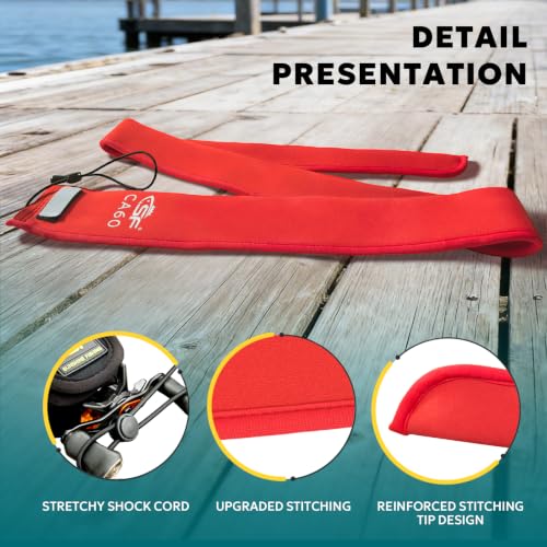 SF Neoprene Fishing Rod Sleeve Rod Cover for Casting, Spinning, Trolling Fishing Rods Protect Cover Floating Rods Storage Case,Hook Resistant - color: Black&Red One of each, size: Length:70 in, style: Casting/Trolling