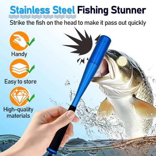 Wonwood_direct Fishing Tool Kit, Fishing Gear with Fish Hook Remover Tool Corrosion-Resistant Fishing Pliers and Fish Stunner Hammer, Stainless Steel Fishing Accessories, for Fishermen