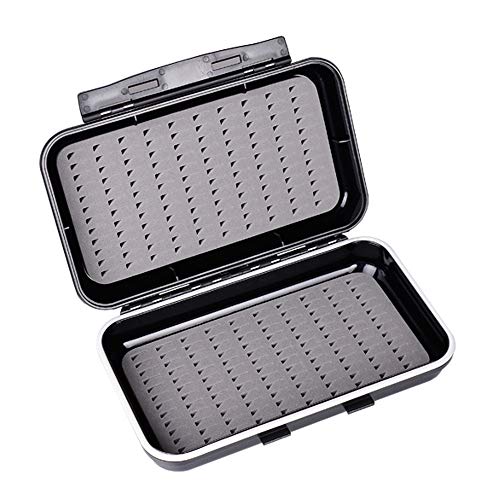 Aventik Waterproof Fly Box Two Sided Easy Grip Foam Light Weight Fishing Tackle Box Large Capacity(H19MB) - size: H19MB:6.64X3.72X1.88inch