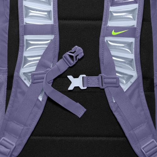 Nike Unisex Varsity Elite Backpack (32L) Dusty Amethyst/Black/Volt One Size - color: Dusty Amethyst/Black/Volt, size: One Size