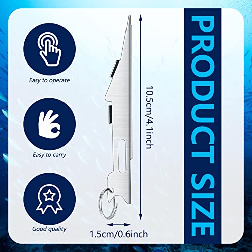 Deekin 3 Pcs Fishing Line Knot Quick Tie Fishing Knot Tying Tool Fly Nail Knot Tool Fly Angler Accessories Fly Tying Equipment for Hooks Lures Lines Men - color: Silver
