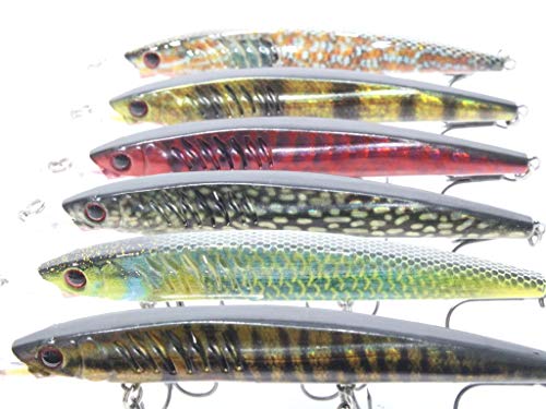 Minnow Crankbait for Bass Fishing Bass Lure Jerkbait Fishing Lures and Tackle Box - color: HM650KB