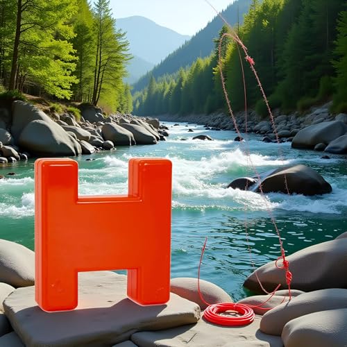 Red Fish Line Block Marker Anti Corrosion Marker Buoy Winder Tough for Fishing, Line Spooling Accessories