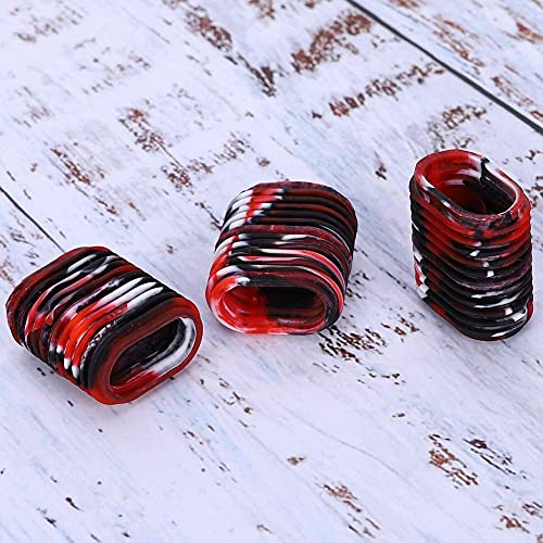 HERCHR Fishing Reel Grip, 5 pcs Non-Slip Rubber Universal Casting Spinning Fishing Rod Sleeve Baitcaster Knob Covers Fishing Reel Handle Grip - color: Red