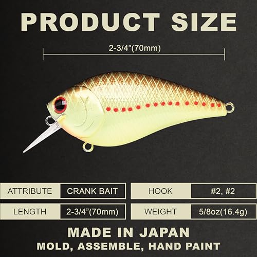 LUCKY CRAFT LC 2.5 Silent Crankbait Fishing Lures, 2-3/8” Squarebill Crankbait, Bass Lures, Floating 4ft Depth Hard Bait, Champion Freshwater Fishing Gear and Tackle Box Accessories - color: 403 Copper Perch