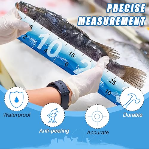 Fish Ruler Measuring Tape,2 Pack 36in/90cm Folding Fishing Ruler Roll Up Tape Measure Waterproof PVC Fish Measuring Tool for Boat Kayaks Coolers