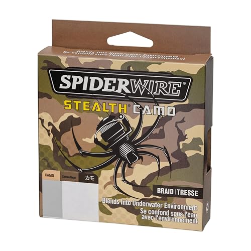 SpiderWire Stealth Braid Fishing Line - color: Camo, size: 125yd, style: 10lb Break Strength