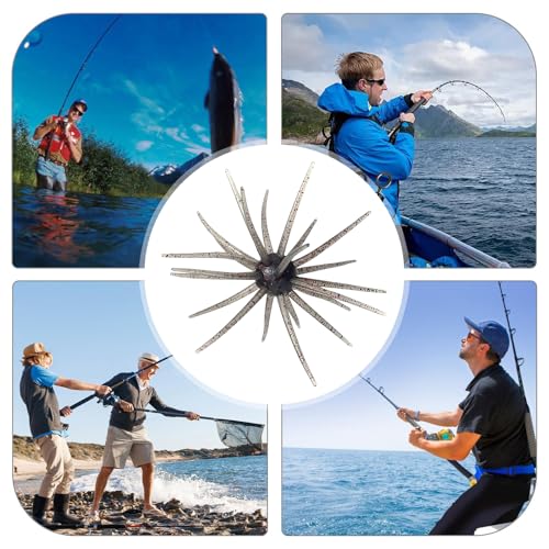 Tentacle Creature Lure Floating Fishing Lures Soft Artificial Baits for Bass Fishing - color: Flash red