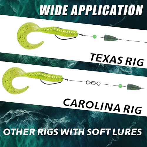30Pcs Bullet Fishing Worm Slip Sinkers Weights - Texas Rig and Carolina Rig Weights for Bass Fishing Size 1/2oz 3/8oz 1/4oz 3/16oz 1/8oz 1/16oz - size: 30pcs 1/4oz