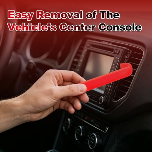 Keze 8 Pcs Auto Trim Removal Tool Kit with Non-Scratch Plastic Pry Tool & Fastener Clip Removal Tool Set for Car Panel Dashboard Door Clips and Upholstery Trim-Red - color: Red-8 Trim Removal Tool Set