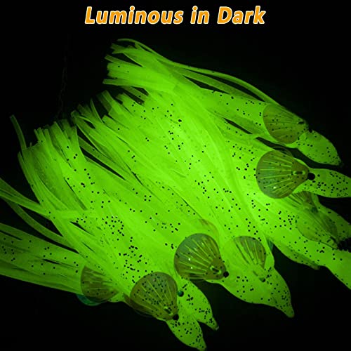 Squid Fishing Lures Large Simulation Luminous Artificial Lures Baits with 3D Holographic Eyes & Treble Hook, Built in Lead Blocks, Lifelike Plastic Fishing Soft Lures for Saltwater Fishing - style: Squid-20pcs