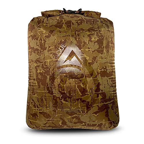 AquaQuest Rogue Dry Bag – 100L True Terrain Camo – 100% Waterproof Roll Top – Camping Gear Sack - color: True Terrain Camo, size: 100 L