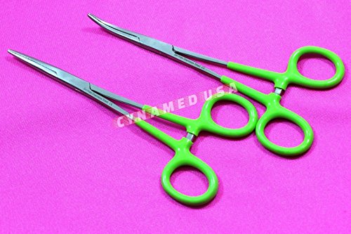 German Stainless Steel Rochester Pean HEMOSTAT Forceps Straight + Curved Serrated TIP 6.25" (CYNAMED Brand)