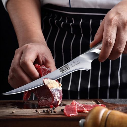 HOSHANHO Fillet Knife 7 Inch, Super Sharp Boning Knife in High Carbon Stainless Steel, Professional Japanese Fish Knives for Meat Poultry Cutting - size: 7"