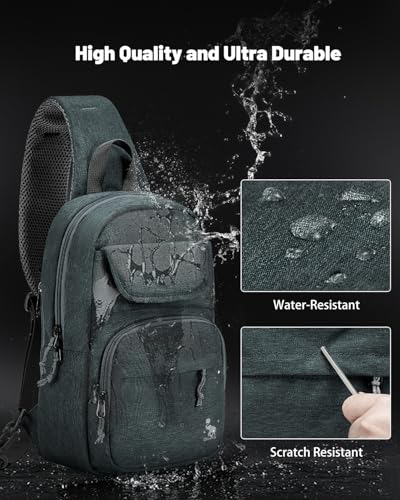 OIWAS Sling Bag Crossbody Backpack for Men, One Strap Backpack Hiking Daypack Chest Bag for Women - color: Gray
