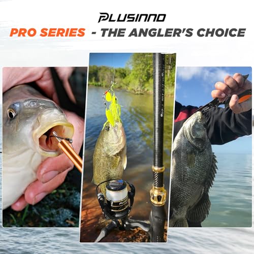 PLUSINNO Fishing Rod and Reel Combo, Backpack, Net, Bag with Rod Holders and Tackle Box for Freshwater/Saltwater, Fishing Gifts for Men - style: Khaki Backpack With Rod&net