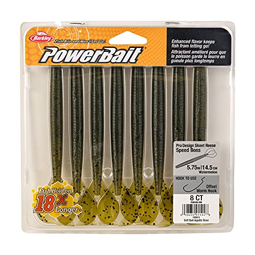 Berkley PowerBait Speed Boss Fishing Soft Bait - color: Watermelon, size: 5 3/4"