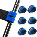 Booms Fishing RS3 Fishing Rod Wrap Pole Straps， Hook & Loop Fishing Rod Belts, Fishing Rod Ties for Casting Rods, Spinning Rods and Fly Rods - style: C: Blue_9.6"_6pack