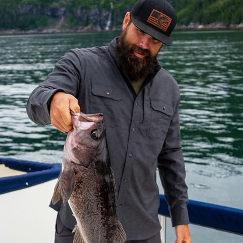 Fishing Gifts for Men - Snapback & Trucker Hats - American Flag Outdoor Fishing Hat - color: 10.black Flatbrim (Bassflag)