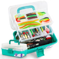 TCMBY 3 Layers Tackle Box with Tackle Included, 321Pcs Fishing Lures Kit Contains Pliers, Crankbait, Hooks, Weights & Accessories, Fishing Gear Bait Lure Gifts for Men Bass Freshwater (Green) - color: Green