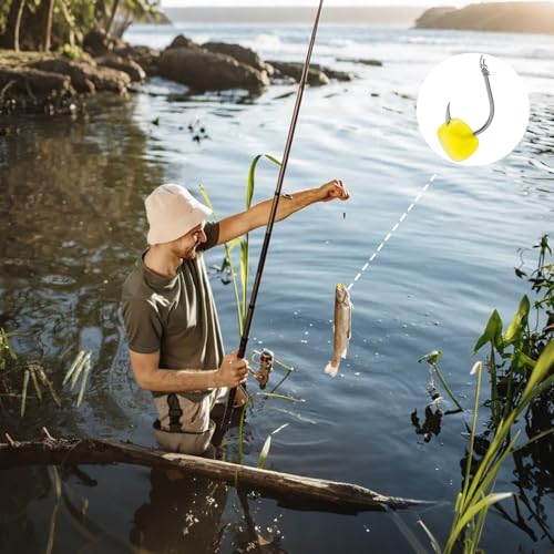 100 Pcs Carp Bait Lure Set Artificial Boilies Fishing Bait with Fake Corn Lures Equipment High Attraction Carp Fishing Baits for Freshwater Fishing