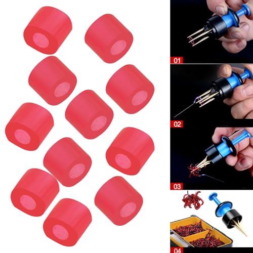 1000Pcs Pellet Bait Bands Pellet Bander Tool Micro Bait Bands Fishing Terminal Tackle Set Fishing Accessories Rubber 2mm Diameter