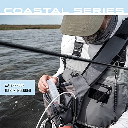 FROGG TOGGS Flats Sling Pack, Easy Hands-Free Tackle Storage Bag with Built-in Rod Support