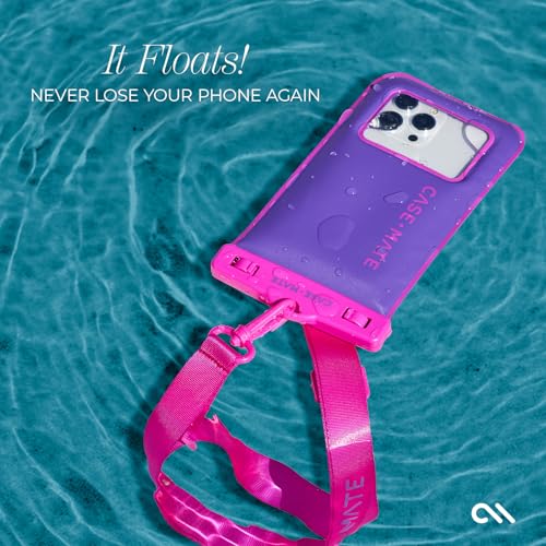 Case-Mate IP68 Waterproof Phone Pouch - Purple Paradise | Touchscreen Floating Waterproof Phone Case with Crossbody Lanyard - Fits All Phones - Beach Cruise Ship Travel Essentials - color: Purple Paradise