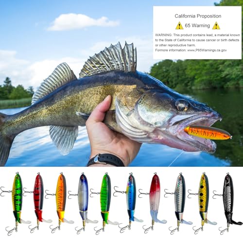 Multi Jointed Swimbait Saltwater Fishing Lures with Sharp Treble Hooks, Bass Fishing Lures Walleye Trout, Lifelike Slow Sinking Fish Bait Lures Kit Freshwater - color: Whopper Lure