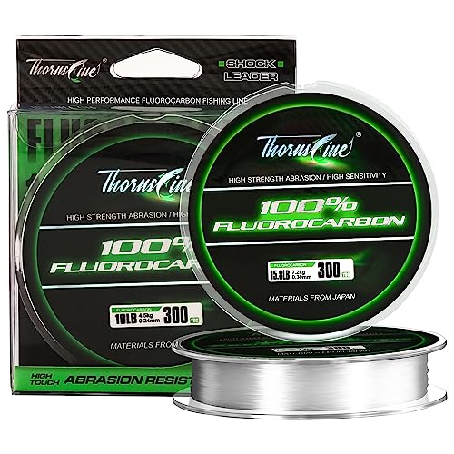 100% Pure Fluorocarbon Fishing Line - Premium Leader Material from Japan - High Strength, Abrasion-Resistant, Fast Sinking - Freshwater and Saltwater Fishing Leader - size: 26LB/0.44mm/55Yds