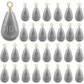 30pcs Bass Casting Drop Shot Sinker Weights Lead Bell Fishing Weights Sinkers with Brass Swivel for Catfish Saltwater Freshwater - size: 3/8oz-30pcs