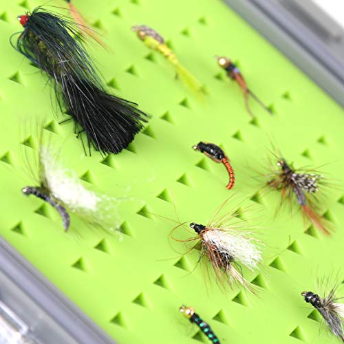 Maxcatch Waterproof Double-Sided Fly Box - Lightweight & Durable Fly Fishing Box with Clear Lid & Easy Grip Foam for Dry & Wet Flies Storage - color: Silicone Insert, size: X-Large-7.3''x 4.6''x 1.5''