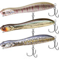 TRUSCEND Popobait Easy Catch Fishing Lures with BKK Hooks, Instant Startup, Longer Cast, Balanced Spray/Sound/Swim, Plopper Topwater Lures for Bass, Trout, Pike, Walleye, Freshwater Saltwater Fishing - color: E1-4.2",0.5oz