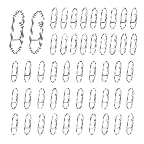 Quacc 50 PCS Fishing Power Speed Clips, Strong Stainless Steel Lure Quick Snaps Connector Tackle for Fishing Lure Crankbait Popper Corks Rigs Quick Change Freshwater Saltwater