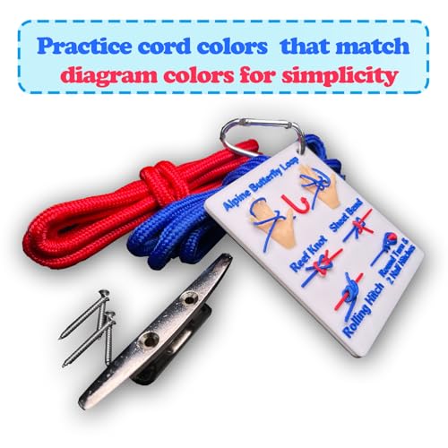 NFC Sailboat Knot 3D Card Nautical Knot Tying Kit for Boaters and Sailors，Sailing Knots Practice kit，Knot Tying Practice kit，Rope Tying kit，Write Your Name.