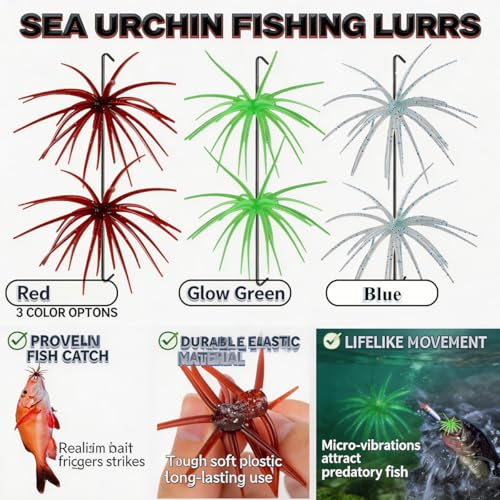 6pcs Soft Plastic Octopus Baits, Japanese Finesse Worm for Bass Fishing, Tentacle Creature Lure for Drop Shot & Wacky Rig/Neko Rig - color: Red Green Blue, size: Lager 4.3”