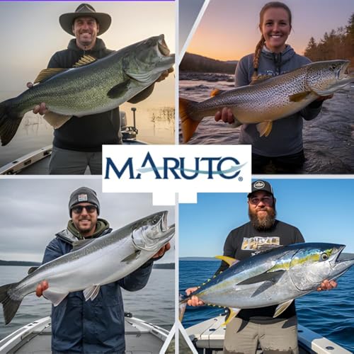 Maruto Barbed Fishing Hooks – Barbed Sickle Hooks in Strong Japanese High Carbon Steel, Sizes 1/0 to 11/0, Colors Black, Pink and Red - color: Black, size: 6/0–18 Hooks