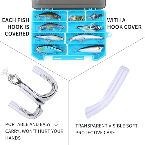 9PCS Full-Swim Layer Hard Fishing Lures Kit with Tackle Box | Bass Trout Fishing Lures Set Including Minnows, VIBs, Spinnerbaits | Freshwater & Saltwater Fishing Gear | Ideal 2026 Gift for Anglers