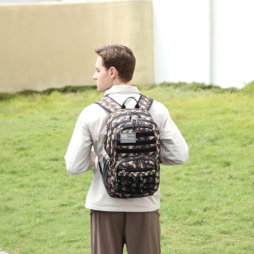 Military Tactical Backpack for Men Army 3 Days Assault Pack Bag with Molle System for Outdoor Adventures (yellow maple leaf, 30L) - color: Yellow Maple Leaf, size: 30L