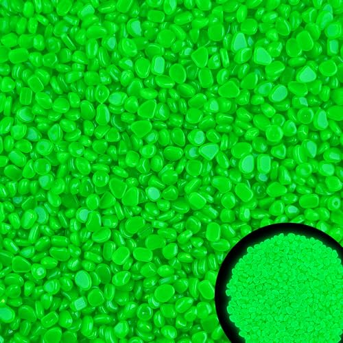 3000pc Glow in Dark Pebbles Glowing Rocks for Garden Outdoor Glow in The Dark Garden Stones Green Fish Tank Rocks Aquarium Rocks Glowing Rocks Outdoor for Driveway Walkway,Green - size: 3000, style: Green