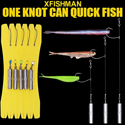 Drop Shot Rigs for Bass Fishing Ready Rig with Hooks and Sinker Weights - color: Hook Size 2/0-Weight 3/8 oz-Qty 5