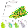Spinnerbait Fishing Lure, Hard Metal Jig Spinner Baits Kits Swimbait for Bass Trout Pike Salmon Walleye Freshwater Saltwater 5pcs/Pack - color: Spinnerbait 5pcs/set 1, size: 1/2oz