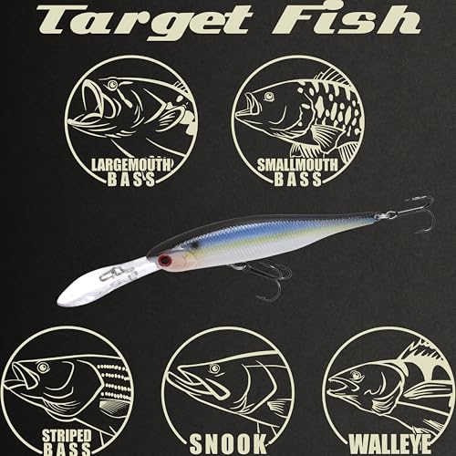 LUCKY CRAFT Lightning Staysee 90SP Freshwater Fishing Lures, Suspending Jerkbait with Long Bill, Fishing Gear for Bass, Smallmouth, Walleye, Pike, Tackle Box Accessories - color: 183 Pearl Threadfin Shad
