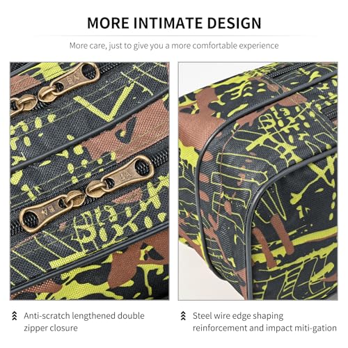 LEOFISHING Portable Folding Fishing Rod Carrier Reel Case Bag 4.27ft/ 4.92ft Oxford Fish Pole Tools Soft Case Pro Gear Tackle Storage Bag for Shoulders Handles (Green Camouflage, 150cm/4.92ft)