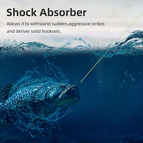 RUNCL PowerMono Fishing Line, Ice Monofilament Fishing Line 300/500/1000Yds - Ultimate Strength, Shock Absorber, Suspend in Water, Knot Friendly 3-35LB, Low & High-Vis Available, Gift Decoration - color: Yellow, size: 8LB（300Yards）