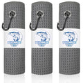 Puomue 3 Pack Microfiber Fishing Towels with Clip, 16" X 16", Waffle Pattern for Effective Cleaning of Fishing Gears or Dirty Hands, Perfect for Camping Towels and Hiking Towles (Grey, 16"X16") - color: Grey
