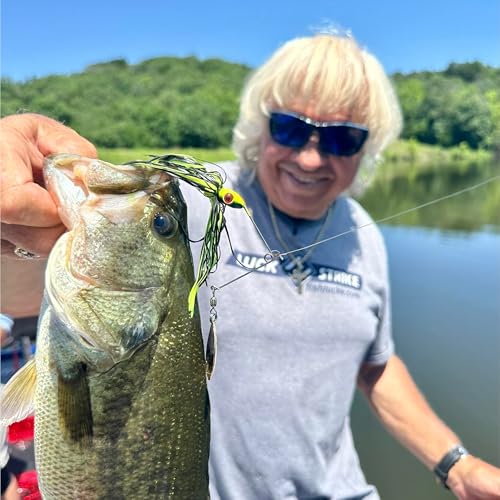 Redman Spinner Bait by Jimmy Houston, 3/8 Ounce Colorado Spinnerbait - color: Black/Chartreuse